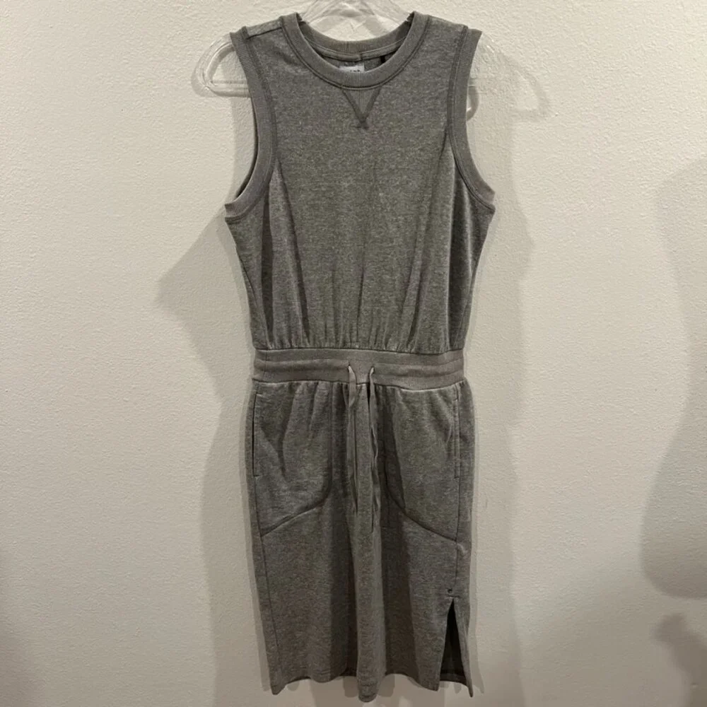 Prana Women's Cozy Up Beach Hopper Blouson Dress Heather Grey Size Small Cozy - Picture 3 of 6